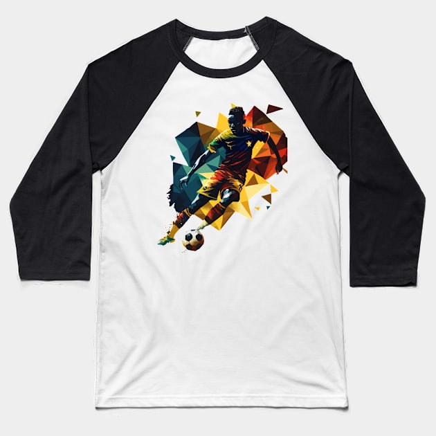 Senegal Soccer Magic Artwork Baseball T-Shirt by AlNoah